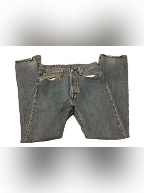 VTG 90s Levis 501 Made in USA Mens 32x34 Blue Jeans Button Fly